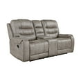 thumbnail image 1 of Lexicon Oberon Microfiber Double Reclining Love Seat in Grayish brown, 1 of 5