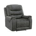 thumbnail image 1 of Lexicon Oberon Microfiber Reclining Chair in Dark Gray, 1 of 14
