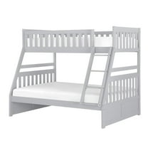 Lexicon Orion Transitional Wood Twin over Full Bunk Bed in Gray