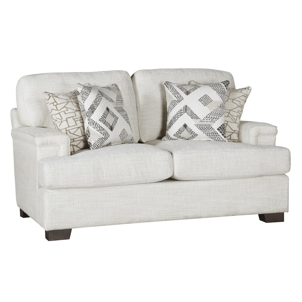 Lexicon Orson Chenille Love Seat in Cream