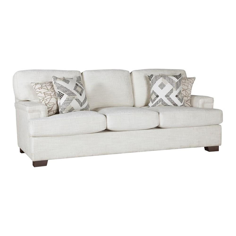 Beige Chenille Lawson Sofa with Removable Cushions