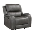 thumbnail image 1 of Lexicon Pagosa Microfiber Rocker Reclining Chair in Gray, 1 of 15