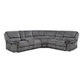 thumbnail image 1 of Lexicon Plywood Muirfield Reclining Sectional Sofa with LSF Love Seat, Gray, 1 of 9