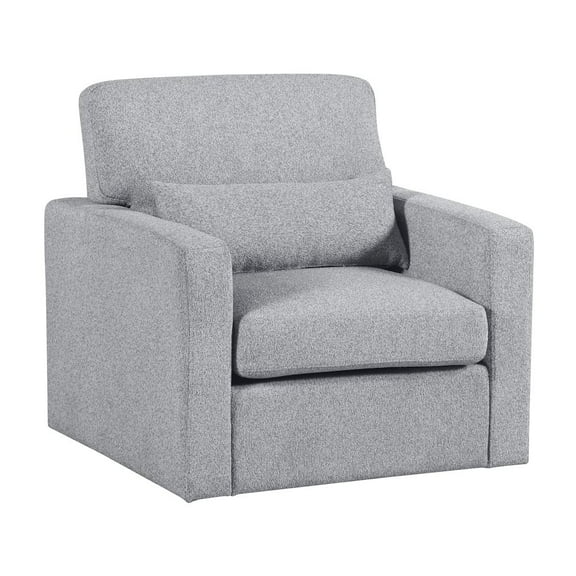 Lexicon Pompano Boucle Swivel Chair in Gray
