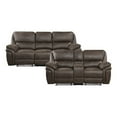 thumbnail image 1 of Lexicon Proctor 2-Piece Microfiber Upholstery Manual Reclining Sofa Set in Brown, 1 of 14