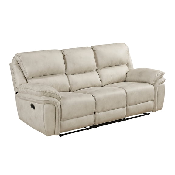 Lexicon Proctor Microfiber Double Reclining Sofa in Sand
