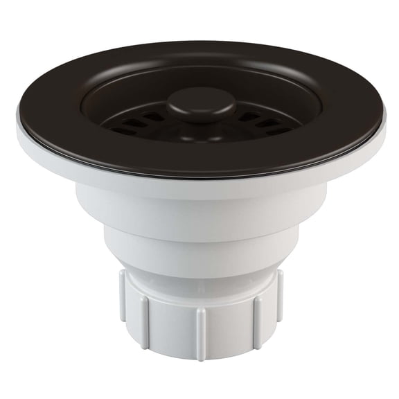 Lexicon Quartz Kitchen Sink Strainer with Decorative Mocha Finish, Fits 3.5 Inch Drain Hole LG-SB-M