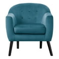Lexicon Quill Velvet Upholstered Accent Chair in Blue