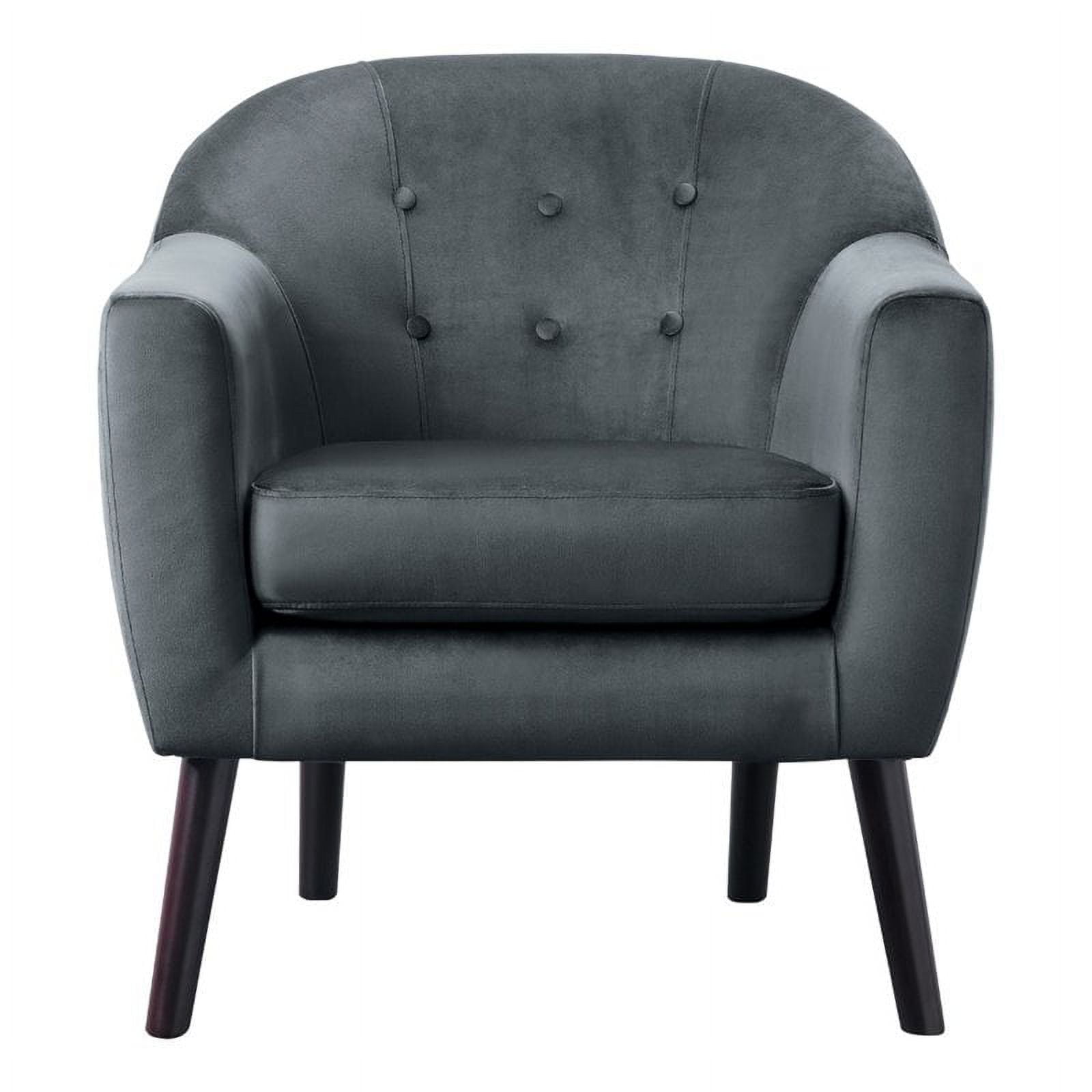 Novogratz Teresa Memory Foam Accent Chair Gray Velvet Walmart