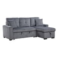 thumbnail image 1 of Lexicon Rhett 3-Piece Corduroy Reversible Sectional in Dark Gray, 1 of 11
