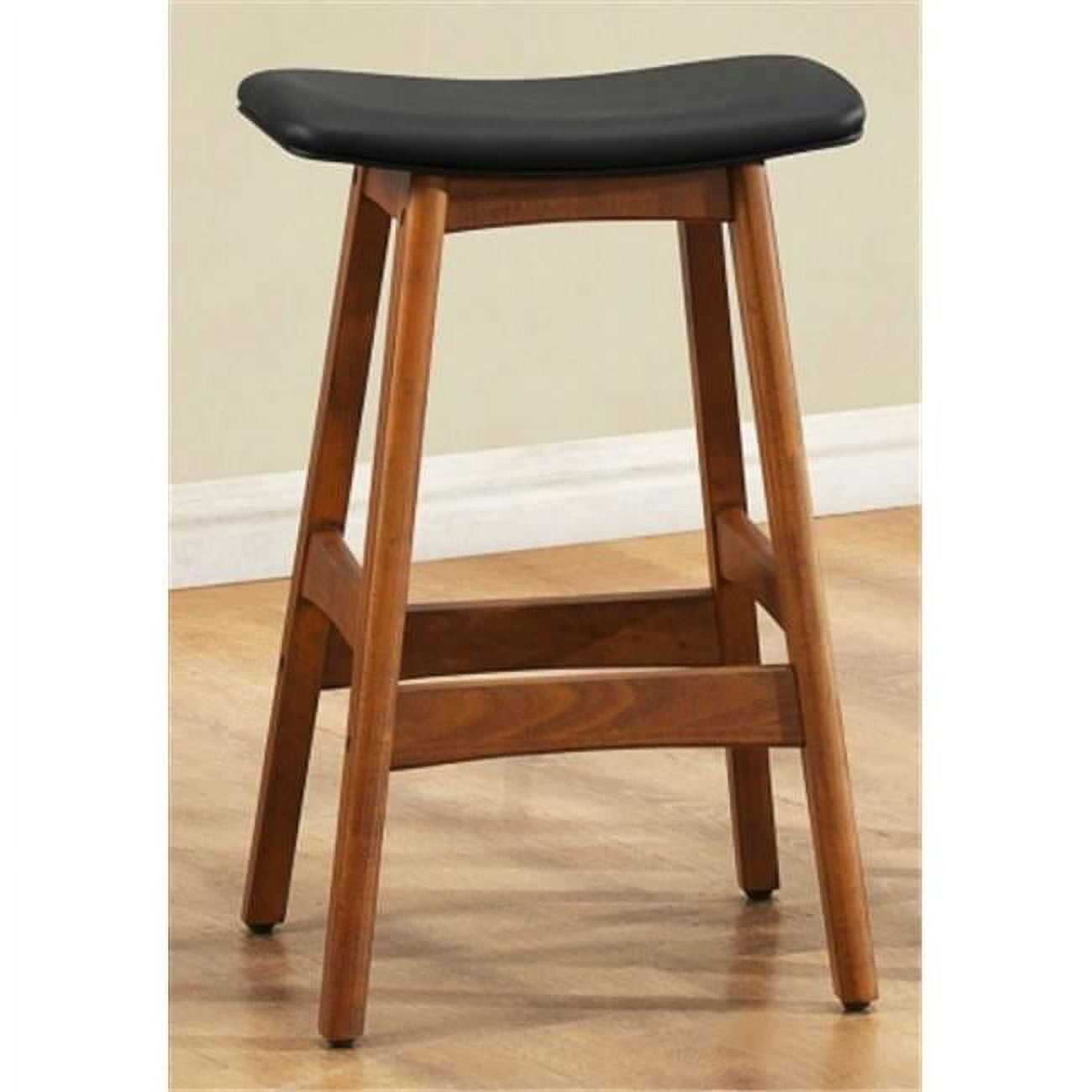 Lexicon Ride Faux Leather Counter Stool in Black (Set of 2) - Walmart.com