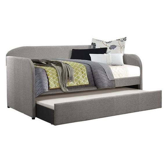 Lexicon Roland Upholstered Daybed with Trundle in Gray