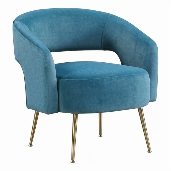 Lexicon Roslyn Velvet Accent Chair in Dark Teal