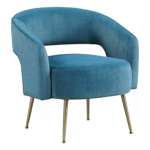 Lexicon Roslyn Velvet Accent Chair in Dark Teal