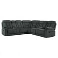 thumbnail image 1 of Lexicon Rosnay Chenille 3-Piece Reclining Sectional with 2 Consoles in Gray, 1 of 8