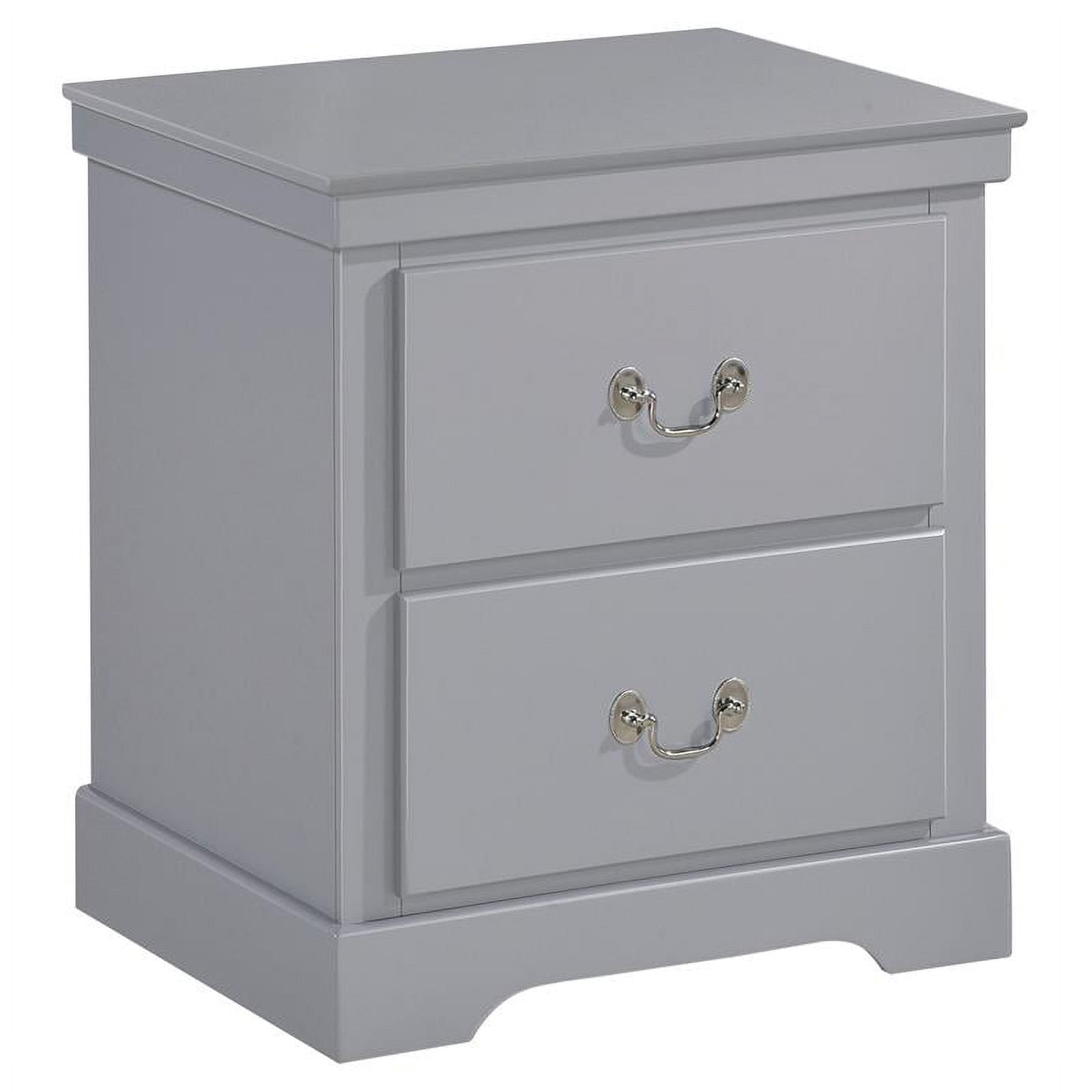Lexicon Seabright 2-Drawers Traditional Wood Nightstand in Gray