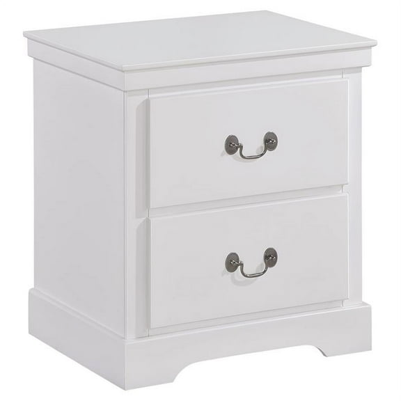 Lexicon Seabright 2-Drawers Traditional Wood Nightstand in White