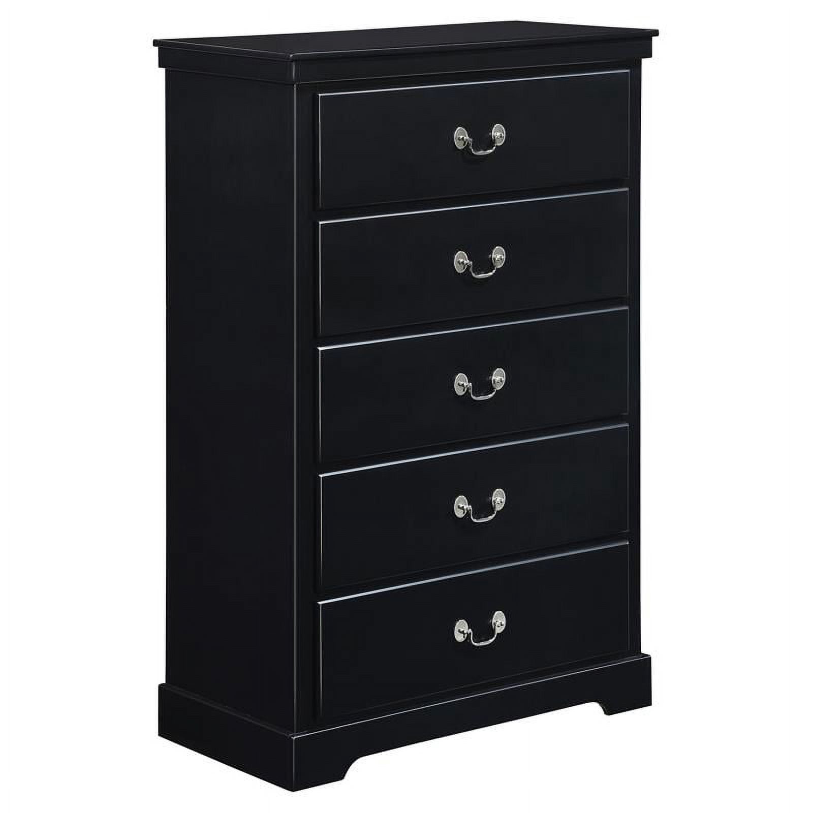 Lexicon Seabright 31-inch 5 Drawers Traditional Wood Chest in Black ...