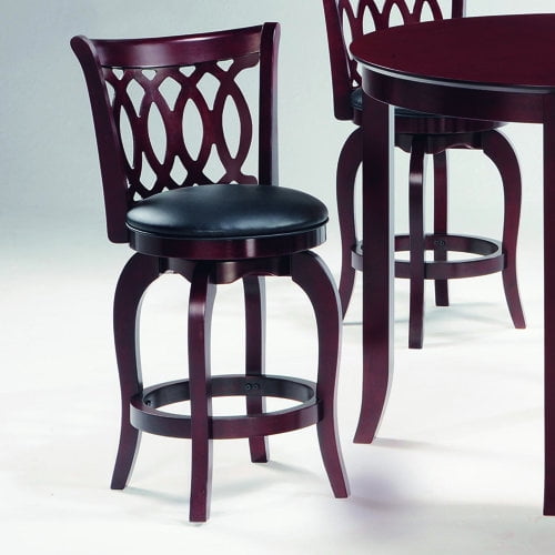 Trent Home Shapel 24" Swivel Counter Stool in Cherry