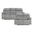 thumbnail image 1 of Lexicon Sherbrook Chenille 2-Piece Upholstered Power Reclining Sofa Set in Gray, 1 of 13