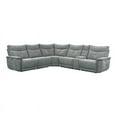 thumbnail image 1 of Lexicon Tesoro 6-Piece 3 Recliner Wood & Fabric Power Sectional Set in Dark Gray, 1 of 10