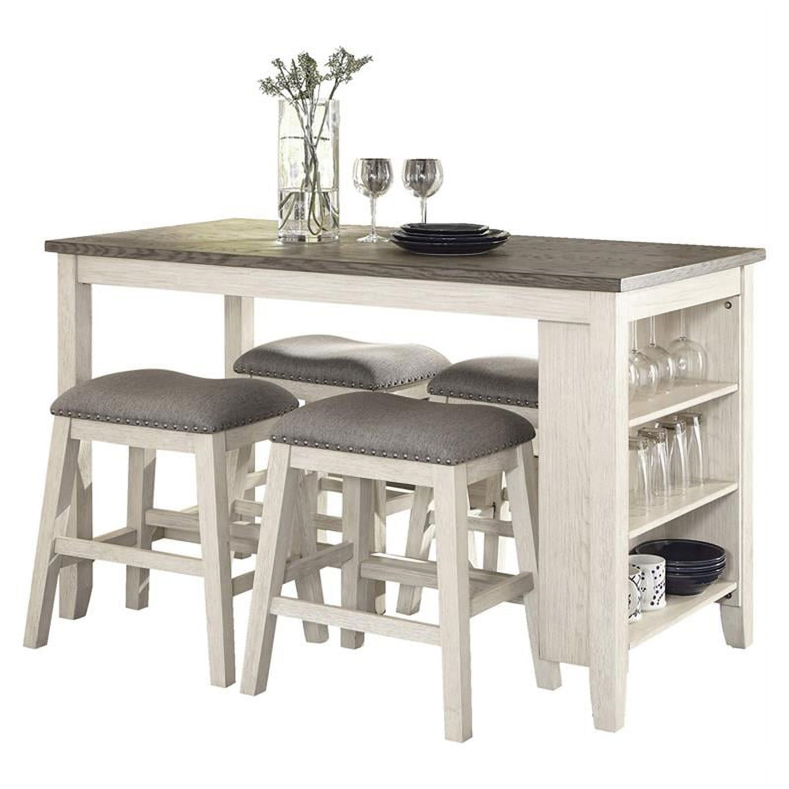 Signature Design by Ashley Casual Bridson Counter Height Dining Table and Bar Stools (Set of 5