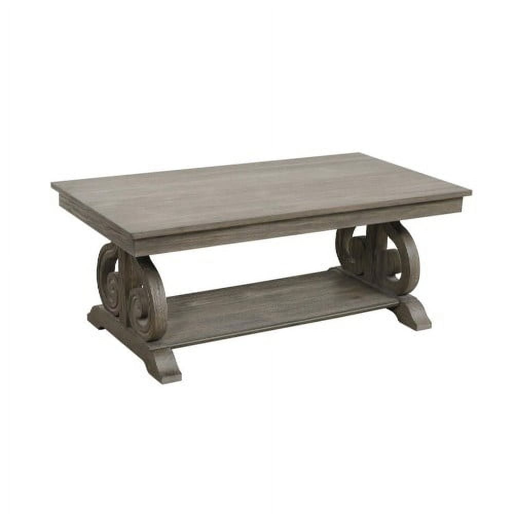 Toulon Distressed Dark Oak Rectangular Coffee Table
