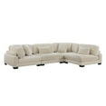 thumbnail image 1 of Lexicon Traverse 4-Piece Upholstered Corduroy Fabric Modular Sectional in Beige, 1 of 9