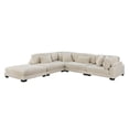 thumbnail image 1 of Lexicon Traverse 5-Piece Corduroy Fabric Modular Sectional in Beige, 1 of 9