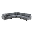 thumbnail image 1 of Lexicon Traverse 5-Piece Corduroy Upholstered Modular Sectional in Gray, 1 of 4