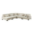 thumbnail image 1 of Lexicon Traverse 5-Piece Upholstered Corduroy Fabric Modular Sectional in Beige, 1 of 8