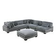 thumbnail image 1 of Lexicon Traverse 6-Piece Corduroy Modular Sectional with Ottoman in Gray, 1 of 8