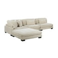 thumbnail image 1 of Lexicon Traverse Corduroy 4-Piece Modular Sectional with Ottoman in Beige, 1 of 6
