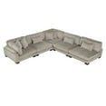 thumbnail image 1 of Lexicon Traverse Corduroy 5-Piece Modular Sectional in Taupe, 1 of 10