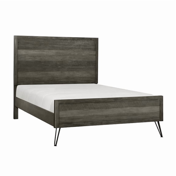 Lexicon Urbanite Asian Hardwood Queen bed in 3 Tone Gray