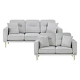 thumbnail image 1 of Lexicon Violetta 2-Piece Velvet Sofa Set in Gray, 1 of 13