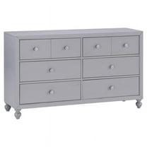 Lexicon Wellsummer 6 Dovetail Drawers Modern Wood Dresser in Gray