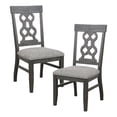 thumbnail image 1 of Lexicon Wood Dining Room Side Chair in Distressed Dark Pewter (Set of 2), 1 of 6