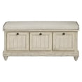 thumbnail image 1 of Lexicon Woodwell Wood Storage Bench in White, 1 of 6
