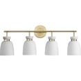 thumbnail image 1 of Lexie Collection Four-Light Brushed Gold Contemporary Vanity Light, 1 of 12