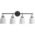 thumbnail image 1 of Lexie Collection Four-Light Matte Black Contemporary Vanity Light, 1 of 12