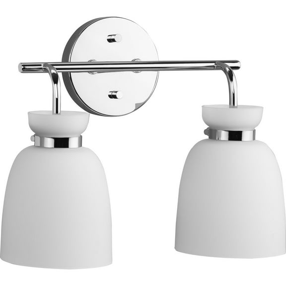 Lexie Collection Two-Light Polished Chrome Contemporary Vanity Light