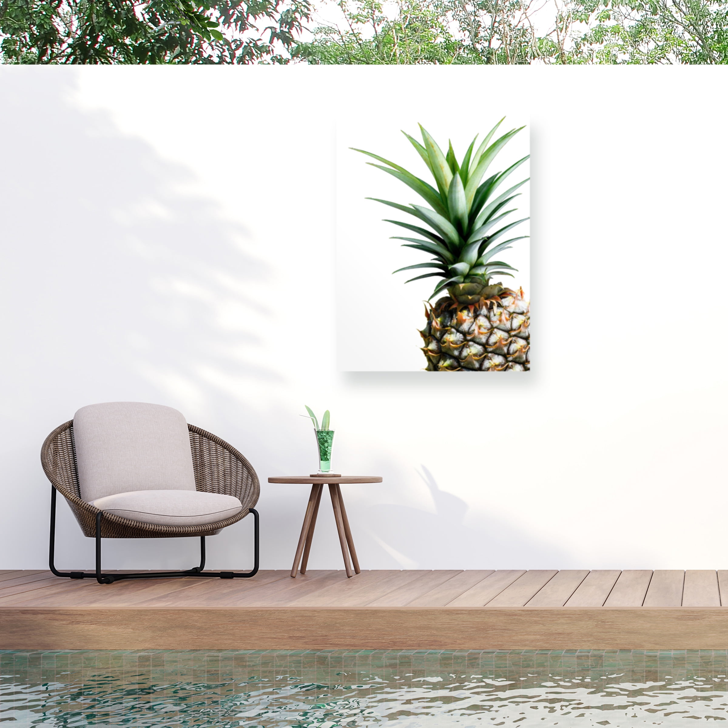 Lexie Greer Pineapple Portrait Outdoor Canvas Print 14x19