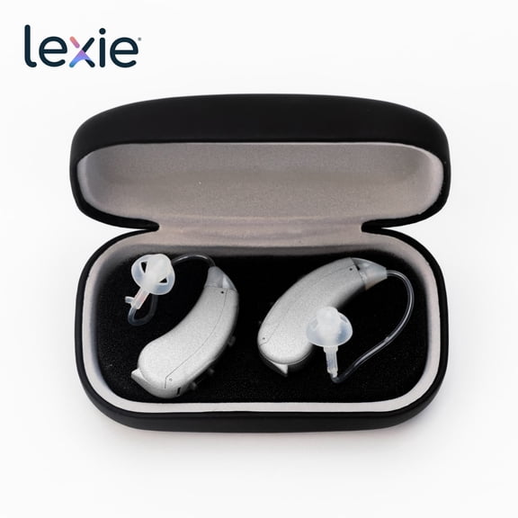 Lexie Lumen Self-Fitting, OTC Hearing Aids | with Lexie Expert® Support | Clinically proven | Replaceable batteries – Silver