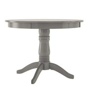 Lexington 42" Round Wood Pedestal Base Dining Table, Antique Grey