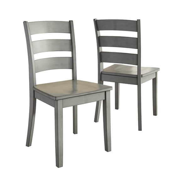 Lexington 5-Piece Dining Set with 48 Dining Table and 4 Ladder Back Chairs, Antique Grey