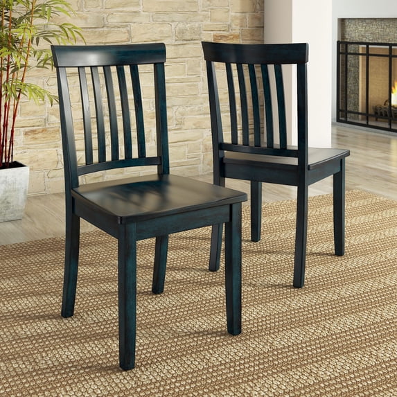 Lexington 5-Piece Dining Set with 48 Dining Table and 4 Mission Back Chairs, Antique Denim