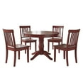 thumbnail image 1 of Lexington 5-Piece Wood Dining Set, Round Table and 4 Mission Back Chairs, Berry Red, 1 of 2