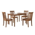 thumbnail image 1 of Lexington 5-Piece Wood Dining Set with 4 Mission Back Chairs, Oak, 1 of 6