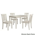thumbnail image 1 of Lexington 5-Piece Wood Dining Set with 4 Mission Back Chairs, White, 1 of 6